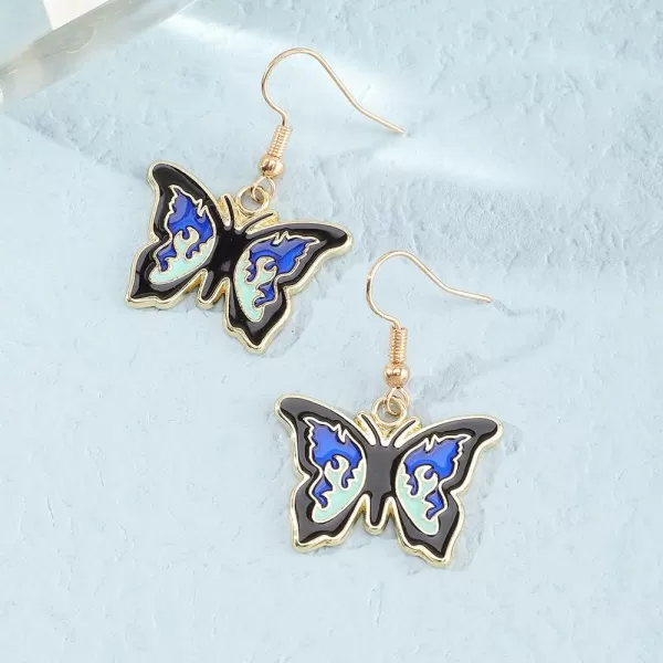 Vintage Butterfly Dangle Hook Earrings for Women Girls Gold Plated Black Blue Enameled Charms Drop Dangling Stud Retro Party Wedding Birthday Valentine Jewelry GiftsVintage Butterfly Dangle Hook Earrings for Women Girls Gold Plated Black Blue Enameled Charms Drop Dangling Stud Retro Party Wedding Birthday Valentine Jewelry Gifts