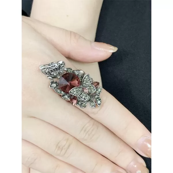 Vintage CZ Butterfly Flower Wedding Ring for Women Girls Silvery Statement Engagement Rhinestone Daisy Leaf Big Wrap Rings Comfort Fit Cocktail Party Christmas Valentine Boho Art Deco Jewelry Size 8Vintage CZ Butterfly Flower Wedding Ring for Women Girls Silvery Statement Engagement Rhinestone Daisy Leaf Big Wrap Rings Comfort Fit Cocktail Party Christmas Valentine Boho Art Deco Jewelry Size 8