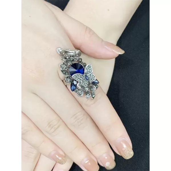 Vintage CZ Butterfly Flower Wedding Ring for Women Girls Silvery Statement Engagement Rhinstone Daisy Leaf Big Wrap Rings Comfort Fit Cocktail Party Christmas Valentine Boho Art Deco Jewelry Size 8Vintage CZ Butterfly Flower Wedding Ring for Women Girls Silvery Statement Engagement Rhinstone Daisy Leaf Big Wrap Rings Comfort Fit Cocktail Party Christmas Valentine Boho Art Deco Jewelry Size 8