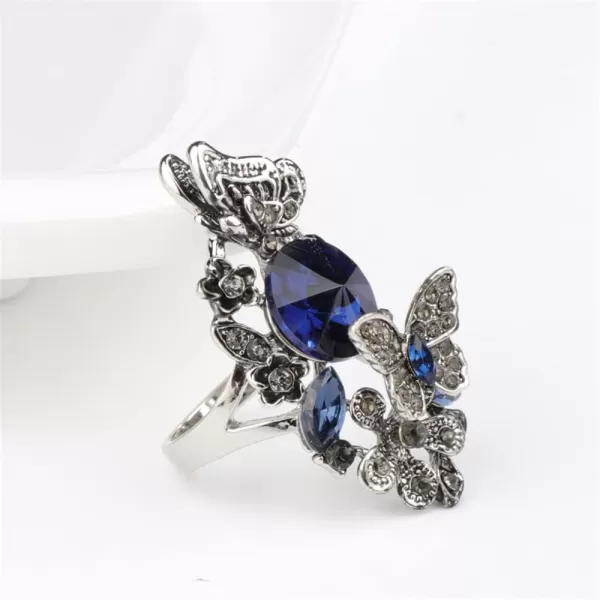 Vintage CZ Butterfly Flower Wedding Ring for Women Girls Silvery Statement Engagement Rhinstone Daisy Leaf Big Wrap Rings Comfort Fit Cocktail Party Christmas Valentine Boho Art Deco Jewelry Size 8Vintage CZ Butterfly Flower Wedding Ring for Women Girls Silvery Statement Engagement Rhinstone Daisy Leaf Big Wrap Rings Comfort Fit Cocktail Party Christmas Valentine Boho Art Deco Jewelry Size 8