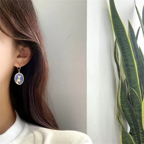 Vintage Gold Cat Dangle Hoop Lever Back Earrings for Women Girls Hypoallergenic Blue Enameled Animal Drop Small Hoops Earring Retro Cute Y2K Jewelry Gift for Pet Lover DaughterVintage Gold Cat Dangle Hoop Lever Back Earrings for Women Girls Hypoallergenic Blue Enameled Animal Drop Small Hoops Earring Retro Cute Y2K Jewelry Gift for Pet Lover Daughter