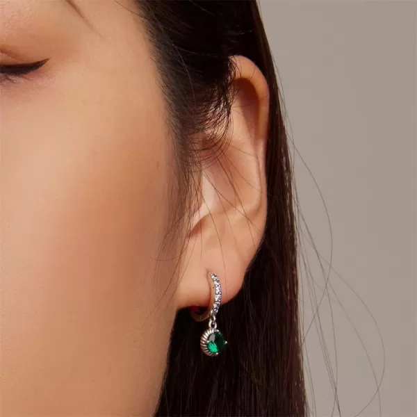 Vintage Green CZ Dangle Small Hoop Earrings for Women Girls Sterling Silver Cubic Zirconia Crescent Karma Moon Drop Cartilage Cuff Wrap Clip Cute Christmas Birthday Wedding Jewelry Dainty GiftsVintage Green CZ Dangle Small Hoop Earrings for Women Girls Sterling Silver Cubic Zirconia Crescent Karma Moon Drop Cartilage Cuff Wrap Clip Cute Christmas Birthday Wedding Jewelry Dainty Gifts