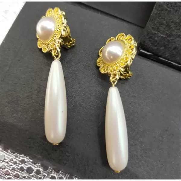 Vintage Long Teardrop Pearl Dangle Earrings for Women Girls 925 Sterling Silver Post Pin Hypoallergenic Filigree Lacy Flower Imitation Pearls Charms Drop Gold Tone Stud Retro Lightweight BirthdayVintage Long Teardrop Pearl Dangle Earrings for Women Girls 925 Sterling Silver Post Pin Hypoallergenic Filigree Lacy Flower Imitation Pearls Charms Drop Gold Tone Stud Retro Lightweight Birthday
