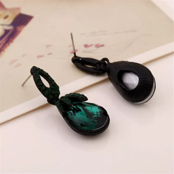Vintage Rhinestone Dangle Earrings for Women Girls Dark Green Teardrop Crystal Drop Statement Huggie Studs Retro Boho Earring Luxury Birthday Wedding Party JewelryVintage Rhinestone Dangle Earrings for Women Girls Dark Green Teardrop Crystal Drop Statement Huggie Studs Retro Boho Earring Luxury Birthday Wedding Party Jewelry