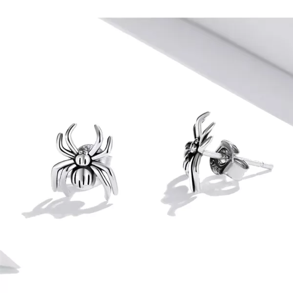Vintage Spider Stud Earrings for Women Girls 925 Sterling Silver Hypoallergenic Halloween Small Animal Pet Cartilage Tragus Post Creative 3D Jewelry Unique Gifts for FriendVintage Spider Stud Earrings for Women Girls 925 Sterling Silver Hypoallergenic Halloween Small Animal Pet Cartilage Tragus Post Creative 3D Jewelry Unique Gifts for Friend