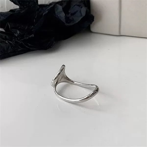 Wave Double Finger Band Rings for Women Girls Silver Plated Simple Asymmetrical Geometric Ring Comfort Fit Fashion Unique Party Jewelry Size 67Wave Double Finger Band Rings for Women Girls Silver Plated Simple Asymmetrical Geometric Ring Comfort Fit Fashion Unique Party Jewelry Size 67