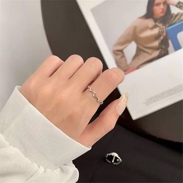 Wave Ring 925 Sterling Silver for Women Girls Minimalist Statement Expandable Open Band Finger Knuckle Rings Adjustable Unique Design Hypoallergenic Personalized Jewelry SilverWave Ring 925 Sterling Silver for Women Girls Minimalist Statement Expandable Open Band Finger Knuckle Rings Adjustable Unique Design Hypoallergenic Personalized Jewelry Silver