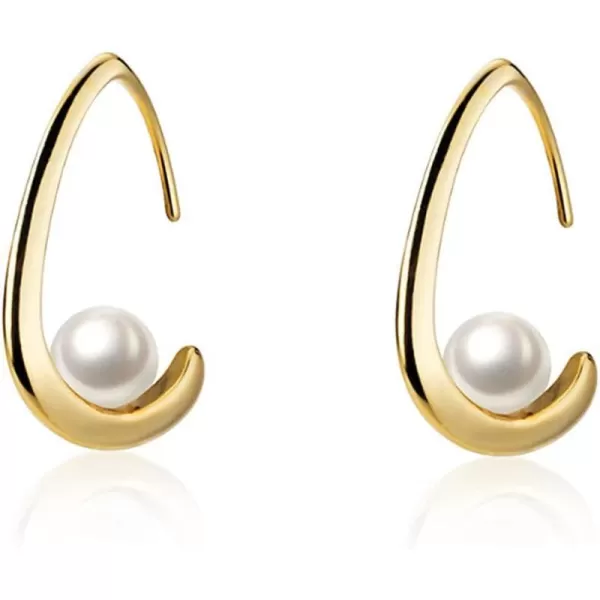 16G Minimalist Pearl Teardrop Dangle Hoop Earrings for Women Girls 14K Gold Plated Imitation 8mm Pearls Curved Wire Thick Threader Dangling Huggie Hoops Lightweight Upside Down Ear Piercing Jewelry16G Minimalist Pearl Teardrop Dangle Hoop Earrings for Women Girls 14K Gold Plated Imitation 8mm Pearls Curved Wire Thick Threader Dangling Huggie Hoops Lightweight Upside Down Ear Piercing Jewelry