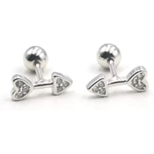 18G CZ Love Heart Arrow Cartilage Tragus Stud Earrings for Women Girls 925 Sterling Silver Hypoallergenic for Sensitive Ear Geometric Triangle Tiny Small Studs 4mm Ball Screw Back Barbell Piercing18G CZ Love Heart Arrow Cartilage Tragus Stud Earrings for Women Girls 925 Sterling Silver Hypoallergenic for Sensitive Ear Geometric Triangle Tiny Small Studs 4mm Ball Screw Back Barbell Piercing