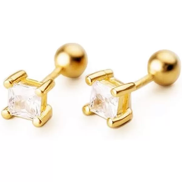 20G CZ Gold Plated Stud Earrings for Women Girls S925 Sterling Silver Cartilage Princess Cut Cubic Zirconia Ball Bead Helix Barbell Tragus Post Screw Back Earrings Hypoallergenic20G CZ Gold Plated Stud Earrings for Women Girls S925 Sterling Silver Cartilage Princess Cut Cubic Zirconia Ball Bead Helix Barbell Tragus Post Screw Back Earrings Hypoallergenic
