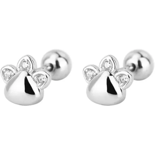 20g CZ Paw Piercing Earrings for Women Girls 925 Sterling Silver Cubic Zirconia Tiny Ball Stud Cartilage Tragus Cute Kitten Cat Puppy Dog Print Hypoallergenic Jewelry Dainty Gifts for PetLover20g CZ Paw Piercing Earrings for Women Girls 925 Sterling Silver Cubic Zirconia Tiny Ball Stud Cartilage Tragus Cute Kitten Cat Puppy Dog Print Hypoallergenic Jewelry Dainty Gifts for PetLover