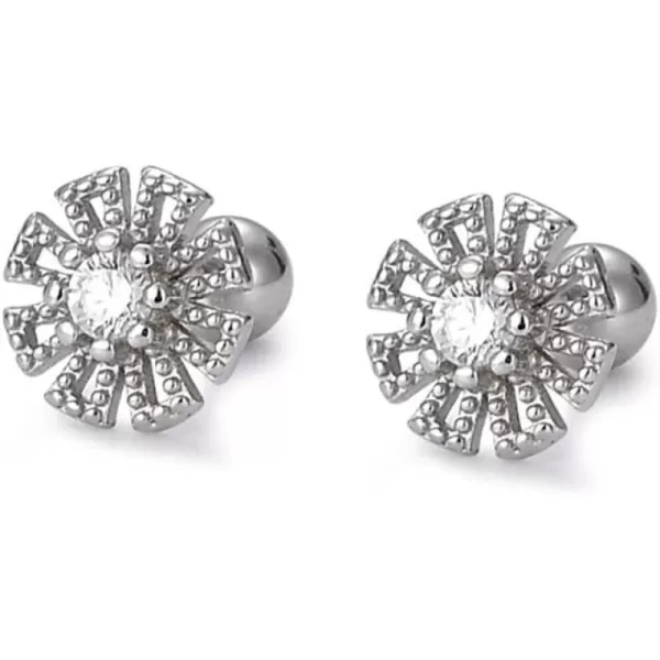20g Cute CZ Flower Sterling Silver Earrings for Women Girls Crystal Snowflake Daisy Sunflower Stud Tiny Small Ball Cartilage Screw Back Post Hypoallergenic Pierced Ear Jewelry Dainty Gifts20g Cute CZ Flower Sterling Silver Earrings for Women Girls Crystal Snowflake Daisy Sunflower Stud Tiny Small Ball Cartilage Screw Back Post Hypoallergenic Pierced Ear Jewelry Dainty Gifts
