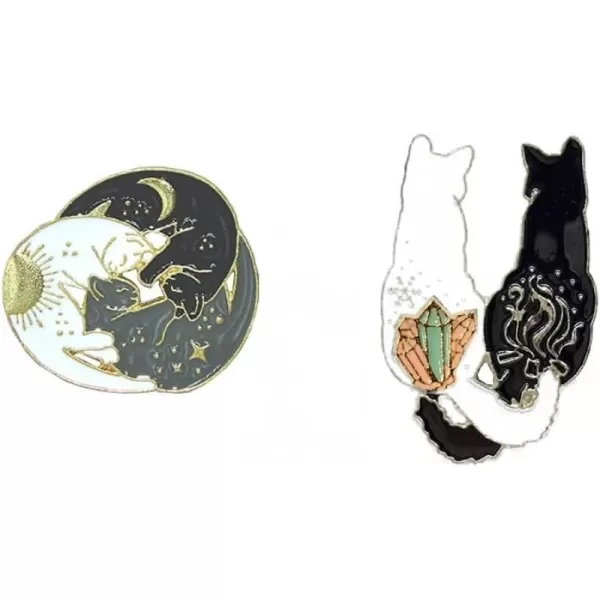 2pcs Cute Cat Brooches for Women Girls Best Friends Fashion Enamel Animal Kitten Couple Lapel Pins Dress Suit Scarft Accessories Badge Souvenir Gifts for Pet Lover Family Day2pcs Cute Cat Brooches for Women Girls Best Friends Fashion Enamel Animal Kitten Couple Lapel Pins Dress Suit Scarft Accessories Badge Souvenir Gifts for Pet Lover Family Day