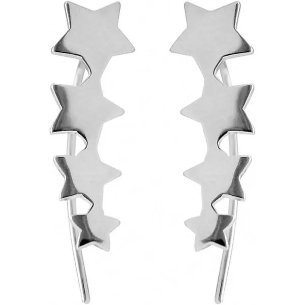 4 Star Cuff Wrap Climber Crawler Earrings for Women Teen Girls S925 Sterling Silver Sweep Up Hypoallergenic Hook Pin Piercing Ear Cute Constellation Fashion Jewelry Dainty Gift White Gold Plated4 Star Cuff Wrap Climber Crawler Earrings for Women Teen Girls S925 Sterling Silver Sweep Up Hypoallergenic Hook Pin Piercing Ear Cute Constellation Fashion Jewelry Dainty Gift White Gold Plated