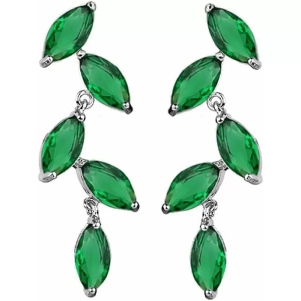 AAA Green CZ Leaf Dangle Earrings for Women Girls Hypoallergenic 925 Sterling Silver Post Pin Dainty Crystal Leaves Drop Dangling Stud Delicate Birthday Wedding Party Mothers Day Jewelry GiftsAAA Green CZ Leaf Dangle Earrings for Women Girls Hypoallergenic 925 Sterling Silver Post Pin Dainty Crystal Leaves Drop Dangling Stud Delicate Birthday Wedding Party Mothers Day Jewelry Gifts