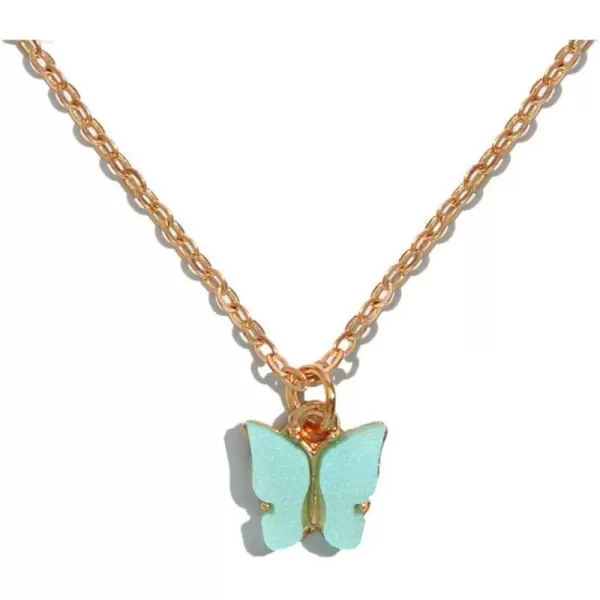Acrylic Butterfly Pendant Necklace for Women Girls Gold Plated 18 Inch Charm Chain Dainty Multiple Colours Butterflies Animal Necklaces Cute Elegant Jewelry Gifts for Little Girl BlueAcrylic Butterfly Pendant Necklace for Women Girls Gold Plated 18 Inch Charm Chain Dainty Multiple Colours Butterflies Animal Necklaces Cute Elegant Jewelry Gifts for Little Girl Blue