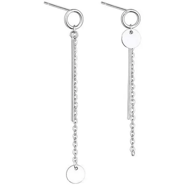 Ball Disc Tassel Chain Drop Dangle Earrings 925 Sterling Silver for Women Girls 14k White Gold Plated Hypoallergenic Asymmetrical Dainty Stud Earring Fashion Personalized Unique Jewelry BFF GiftsBall Disc Tassel Chain Drop Dangle Earrings 925 Sterling Silver for Women Girls 14k White Gold Plated Hypoallergenic Asymmetrical Dainty Stud Earring Fashion Personalized Unique Jewelry BFF Gifts