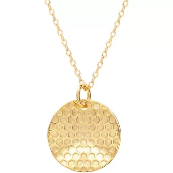 Bee Gold Coin Honeycomb Pendant Choker Necklace for Women Teen Girls S925 Sterling Silver Dainty Crystal CZ Diamond Queen Bee Bumble Bee Hive BFF Necklace Long Chain Cute Animal Charm Jewelry GiftHoneycomb