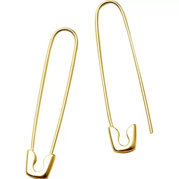 Big Safety Pin Cartilage for Women Girls S925 Sterling Silver with 14K Gold Plated Minimalist Hoop Earrings Personalized Dangle Drop 37mmBig Safety Pin Cartilage for Women Girls S925 Sterling Silver with 14K Gold Plated Minimalist Hoop Earrings Personalized Dangle Drop 37mm