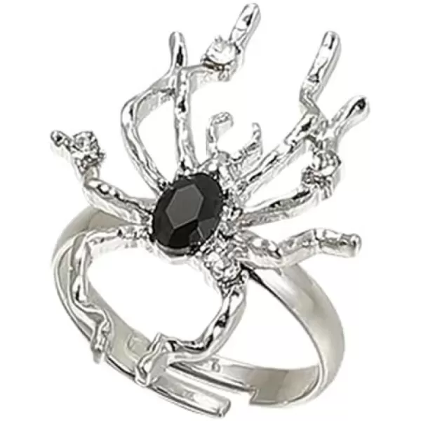 Black CZ Spider Statement Ring Earrings for Women Girls 925 Sterling Silver Post Animal Stud Earring Unisex Halloween Christmas Cosplay Party Animal JewelryBlack CZ Spider Statement Ring Earrings for Women Girls 925 Sterling Silver Post Animal Stud Earring Unisex Halloween Christmas Cosplay Party Animal Jewelry