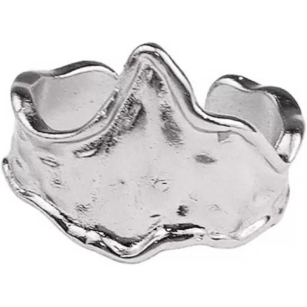 Boho Lava Statement Open Band Ring for Women Girls Silver Plated Vintage Hammered Geometric Irregular Thick Chunky Tail Finger Rings Simple Retro Y2K JewelryBoho Lava Statement Open Band Ring for Women Girls Silver Plated Vintage Hammered Geometric Irregular Thick Chunky Tail Finger Rings Simple Retro Y2K Jewelry