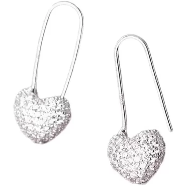 CZ Heart Safety Pin Sterling Silver Small Hoop Cartilage Earrings for Women Girls Cubic Zirconia Tiny Cute Love Drop Dangle Huggie Hoops Fashion Dainty Birthday Anniversary Jewelry GiftsCZ Heart Safety Pin Sterling Silver Small Hoop Cartilage Earrings for Women Girls Cubic Zirconia Tiny Cute Love Drop Dangle Huggie Hoops Fashion Dainty Birthday Anniversary Jewelry Gifts