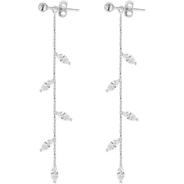 CZ Leaf Chandelier Dangle Studs Earrings for Women Girls S925 Sterling Silver Crystal Leaves Tassel Chain Drop Crawler Ball Bead Cuff Climber Diamond Post Charm Huggie Pierced Hypoallergenic JewelryCZ Leaf Chandelier Dangle Studs Earrings for Women Girls S925 Sterling Silver Crystal Leaves Tassel Chain Drop Crawler Ball Bead Cuff Climber Diamond Post Charm Huggie Pierced Hypoallergenic Jewelry
