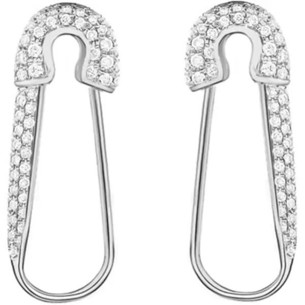 CZ Safety Pin Cartilage Sterling Silver Hoop Earrings for Women Girls Dainty Cubic Zirconia Dangle Drop Hypoallergenic Stud Post Pave Crystal Huggie Fashion Hoops Jewelry 20mmCZ Safety Pin Cartilage Sterling Silver Hoop Earrings for Women Girls Dainty Cubic Zirconia Dangle Drop Hypoallergenic Stud Post Pave Crystal Huggie Fashion Hoops Jewelry 20mm