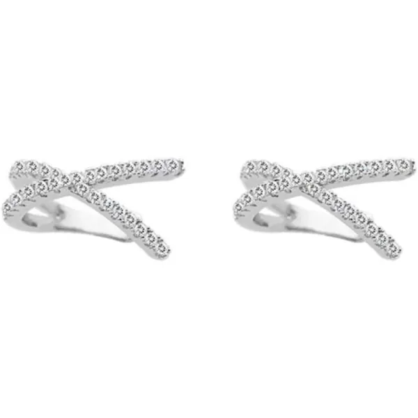 CZ X Cross Ear Cuff Wrap Clip Earrings for Women Girls Men Pave Cubic Zirconia Non Piercing Ear Layered Criss Knot Open Hoop Earrings Minimalist Small Cartilage Hypoallergenic Fashion Jewelry GiftCZ X Cross Ear Cuff Wrap Clip Earrings for Women Girls Men Pave Cubic Zirconia Non Piercing Ear Layered Criss Knot Open Hoop Earrings Minimalist Small Cartilage Hypoallergenic Fashion Jewelry Gift