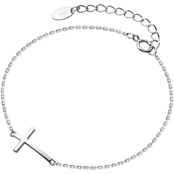 Cross Anklets for Women Teen Girls Men 925 Sterling Silver White Gold Plated Sideways Cross Adjustable Chain Classic Dainty Charm Foot Anklet Bracelet Baptism Birthday Gift JewelryCross Anklets for Women Teen Girls Men 925 Sterling Silver White Gold Plated Sideways Cross Adjustable Chain Classic Dainty Charm Foot Anklet Bracelet Baptism Birthday Gift Jewelry