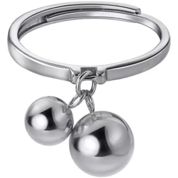 Cute Ball Bell 925 Sterling Silver Adjustable Open Ring for Women Girls Expandable Boho Geometric Round Statement Finger Rings Comfort Fit Dainty Charms Dangle Jewelry Christmas BFF GiftCute Ball Bell 925 Sterling Silver Adjustable Open Ring for Women Girls Expandable Boho Geometric Round Statement Finger Rings Comfort Fit Dainty Charms Dangle Jewelry Christmas BFF Gift