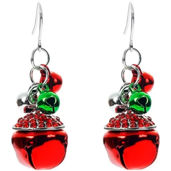 Cute Christmas Jingle Bell Dangle Drop Earrings for Women Girls Colorful Charms Red Ball Tinkle Bells Fish Hook Dangling Ornament Chain Hypoallergenic Festival Xmas Party BFF Jewelry Gifts forCute Christmas Jingle Bell Dangle Drop Earrings for Women Girls Colorful Charms Red Ball Tinkle Bells Fish Hook Dangling Ornament Chain Hypoallergenic Festival Xmas Party BFF Jewelry Gifts for