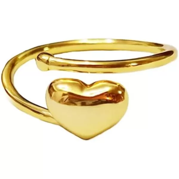 Cute Gold Heart Open Wrap S925 Sterling Silver Stacking Ring for Women Girls Dainty Engagement Promise Love Expandable Band Finger Statement Enternity Rings Adjustable Comfort Fit Minimalist JewelryCute Gold Heart Open Wrap S925 Sterling Silver Stacking Ring for Women Girls Dainty Engagement Promise Love Expandable Band Finger Statement Enternity Rings Adjustable Comfort Fit Minimalist Jewelry