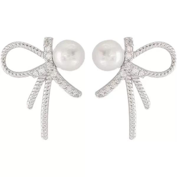Dainty Crystal Pearl Earrings 925 Sterling Silver CZ Twisted Studs Earring for Women Girls Hypoallergenic Imitation 5mm Pearls Diamond Love Knot Cartilage Tragus Post Hypoallergenic Piercing Jewelry GiftDainty Crystal Pearl Earrings 925 Sterling Silver CZ Twisted Studs Earring for Women Girls Hypoallergenic Imitation 5mm Pearls Diamond Love Knot Cartilage Tragus Post Hypoallergenic Piercing Jewelry Gift