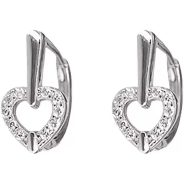 Dainty Heart Love Small Hoop Earrings for Women Girls 925 Sterling Silver Cute CZ Dangle Drop Huggie D Hoops Cartilage Hypoallergenic for Sensitive Ear Cuff Wrap Jewelry Wedding Birthday AnniversaryDainty Heart Love Small Hoop Earrings for Women Girls 925 Sterling Silver Cute CZ Dangle Drop Huggie D Hoops Cartilage Hypoallergenic for Sensitive Ear Cuff Wrap Jewelry Wedding Birthday Anniversary