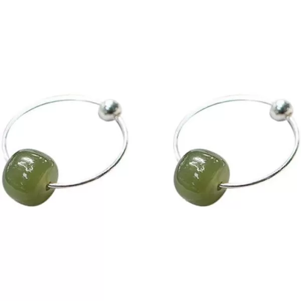 Dainty Jade Ball Huggie Hoop Earrings for Women Girls 925 Sterling Silver Minimalist Round Green Stone Drop Dangle Piercing Hoops Unique Birthday Christmas Hypoallergenic Jewelry 14mmDainty Jade Ball Huggie Hoop Earrings for Women Girls 925 Sterling Silver Minimalist Round Green Stone Drop Dangle Piercing Hoops Unique Birthday Christmas Hypoallergenic Jewelry 14mm