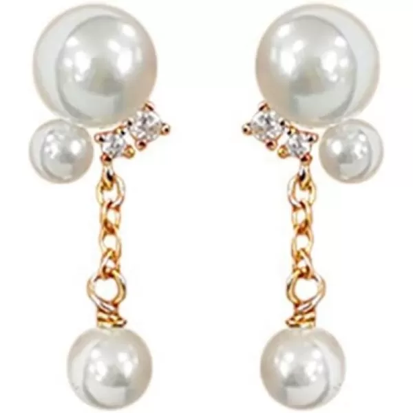 Dainty Pearl Balls Chain Dangle Stud Earrings for Women Girls S925 Sterling Silver 14K Gold Plated Cubic Zirconia Imitation Pearls Tassel Drop Hypoallergenic Cute Jewelry Gifts for Mom Sister AuntDainty Pearl Balls Chain Dangle Stud Earrings for Women Girls S925 Sterling Silver 14K Gold Plated Cubic Zirconia Imitation Pearls Tassel Drop Hypoallergenic Cute Jewelry Gifts for Mom Sister Aunt
