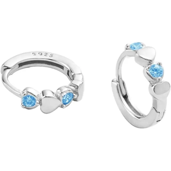 Double Love Heart Cubic Zirconia Sleeper Small Hoop Earrings for Women Teen Girls S925 Sterling Silver Cartilage Tiny Cute Huggie Hoops Hypoallergenic for Sensitive Ear BabyBlue CZDouble Love Heart Cubic Zirconia Sleeper Small Hoop Earrings for Women Teen Girls S925 Sterling Silver Cartilage Tiny Cute Huggie Hoops Hypoallergenic for Sensitive Ear BabyBlue CZ