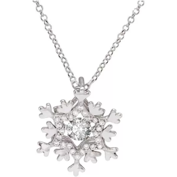 Dtja Austrian Crystal Snowflake Pendant Choker Necklace for Women Girls S925 Sterling Silver Dancing Diamond Stone Winter Flower Adjustable Link Chain 17 Inch Wedding Jewelry BirthdayDtja Austrian Crystal Snowflake Pendant Choker Necklace for Women Girls S925 Sterling Silver Dancing Diamond Stone Winter Flower Adjustable Link Chain 17 Inch Wedding Jewelry Birthday