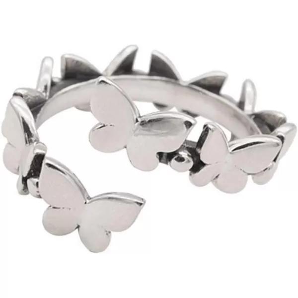 Dtja Butterfly 925 Sterling Silver Ring for Women Girls Vintage Oxidized Ball Bead Expandable Open Rings Adjustable Boho Hand Made Jewelry Birthday Anniversary Christmas Valentines GiftsDtja Butterfly 925 Sterling Silver Ring for Women Girls Vintage Oxidized Ball Bead Expandable Open Rings Adjustable Boho Hand Made Jewelry Birthday Anniversary Christmas Valentines Gifts