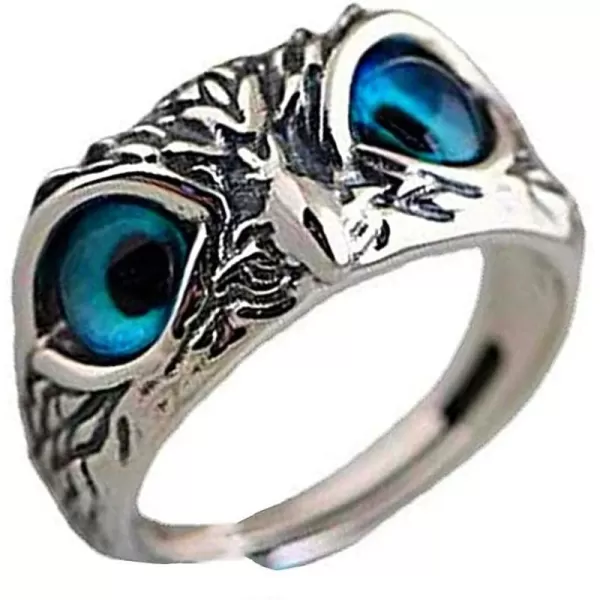 Dtja Vintage Owl Evil Eye Statement Ring for Women Gilrs Antique Animal Blue Cats Eyes Expandable Adjustable Finger Rings Comfort Fit Retro Party Birthday Y2K JewelryDtja Vintage Owl Evil Eye Statement Ring for Women Gilrs Antique Animal Blue Cats Eyes Expandable Adjustable Finger Rings Comfort Fit Retro Party Birthday Y2K Jewelry