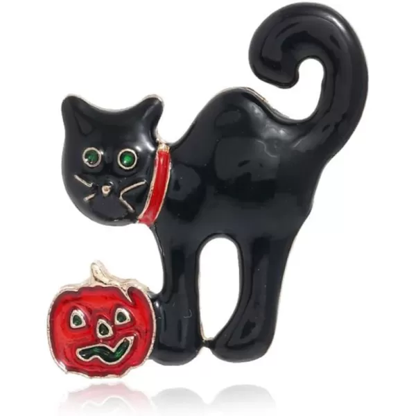 Enamel Cat Pumpkin Brooch Pin for Women Girls Teens Fashion Cute Black Kitten Animal Halloween Statement Brooches Lapel Breastpin Badge Dress Suit Scarft Accessories Creative Holiday Party Jewelry Unisex GiftEnamel Cat Pumpkin Brooch Pin for Women Girls Teens Fashion Cute Black Kitten Animal Halloween Statement Brooches Lapel Breastpin Badge Dress Suit Scarft Accessories Creative Holiday Party Jewelry Unisex Gift