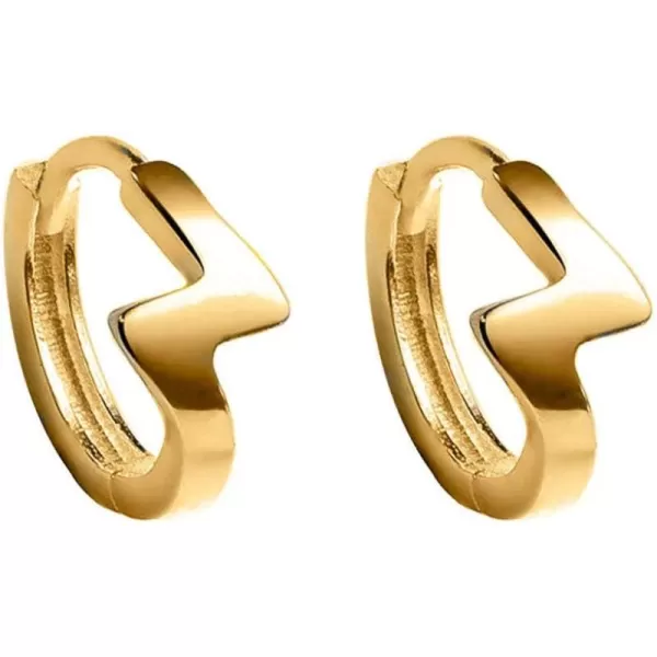 Gold Lightning Bolt Earrings Small Hoop 925 Sterling Silver Earring for Women Girls Tiny Huggie Hoops Cartilage Hypoallergenic Fashion Punk Jewelry 75mmGold Lightning Bolt Earrings Small Hoop 925 Sterling Silver Earring for Women Girls Tiny Huggie Hoops Cartilage Hypoallergenic Fashion Punk Jewelry 75mm