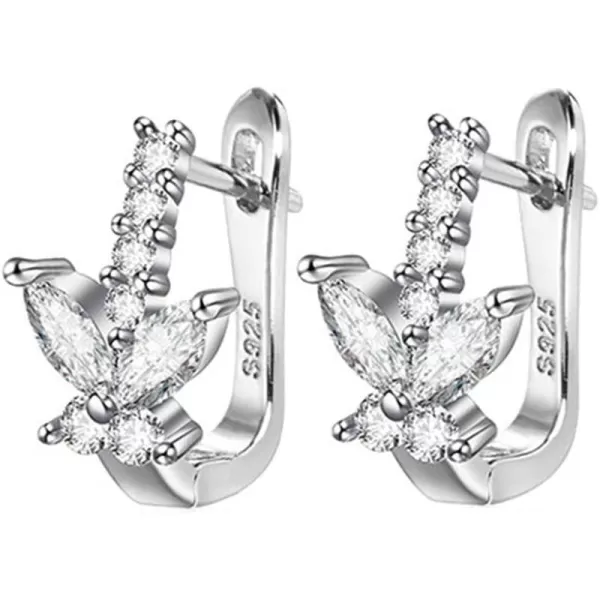 Huggie CZ Butterfly Small Hoop 14G Piercing Earrings for Women Girls 925 Silver Plated Delicate Diamond Lever Back ClickTop Wedding Birthday Graduation Jewelry Gift for Daughter SisterHuggie CZ Butterfly Small Hoop 14G Piercing Earrings for Women Girls 925 Silver Plated Delicate Diamond Lever Back ClickTop Wedding Birthday Graduation Jewelry Gift for Daughter Sister