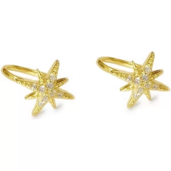 Huggie CZ Star Cuff Wrap Earrings for Women Girls 925 Sterling Silver Tiny Cute Crystal Diamond Twinkle Galaxy Hoop Clip on Earrings Cartilage Non Piercing Jewelry Fashion Wedding Gifts Gold PlatedHuggie CZ Star Cuff Wrap Earrings for Women Girls 925 Sterling Silver Tiny Cute Crystal Diamond Twinkle Galaxy Hoop Clip on Earrings Cartilage Non Piercing Jewelry Fashion Wedding Gifts Gold Plated