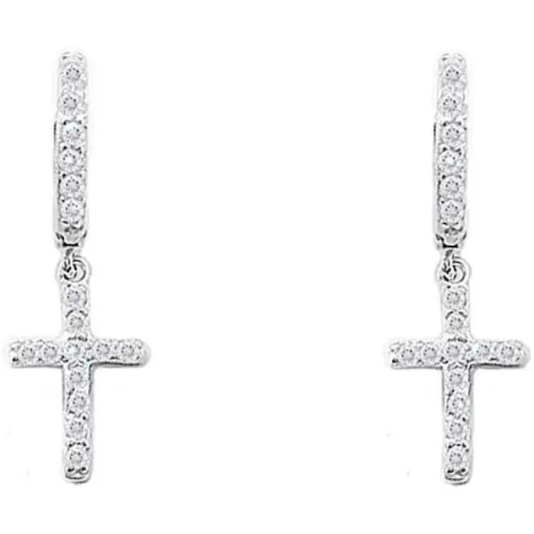 Huggie Cross Dangle Hoop Earrings for Women Girls S925 Sterling Silver 18K White Gold Pave Cubic Zirconia Cartilage Helix Hinged Clip Stud Drop Earring Fashion Jewelry Birthday Christmas GiftsHuggie Cross Dangle Hoop Earrings for Women Girls S925 Sterling Silver 18K White Gold Pave Cubic Zirconia Cartilage Helix Hinged Clip Stud Drop Earring Fashion Jewelry Birthday Christmas Gifts