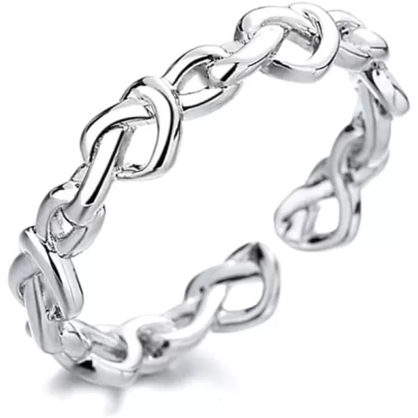 Infinity Love Knot Heart S925 Sterling Silver Ring for Women Girls Engagement Promise Statement Eternity Hollow Out Expandable Open Wrap Finger Rings Comfort Fit Dainty Birthday Wedding Jewelry GiftInfinity Love Knot Heart S925 Sterling Silver Ring for Women Girls Engagement Promise Statement Eternity Hollow Out Expandable Open Wrap Finger Rings Comfort Fit Dainty Birthday Wedding Jewelry Gift