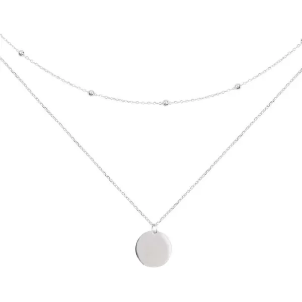 Layered Disc Pendant Choker Necklace for Women Girls 925 Sterling Silver 18K Gold Dainty Full Moon Circle Coin Collar TwoDouble Chain Fashion Y Jewelry Best Gifts Box Birthday Wedding silverLayered Disc Pendant Choker Necklace for Women Girls 925 Sterling Silver 18K Gold Dainty Full Moon Circle Coin Collar TwoDouble Chain Fashion Y Jewelry Best Gifts Box Birthday Wedding silver