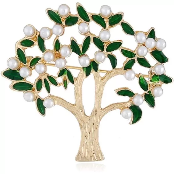 Lucky Pearl Tree Brooches for Women Men Girls Gold Tone Fashion Vintage Green Olive Leaf Brooch Pins Bow Tie Necktie Dress Accessories Jewelry Tree of Life Design Lapel Stick Pin for Hat Bag SuitLucky Pearl Tree Brooches for Women Men Girls Gold Tone Fashion Vintage Green Olive Leaf Brooch Pins Bow Tie Necktie Dress Accessories Jewelry Tree of Life Design Lapel Stick Pin for Hat Bag Suit