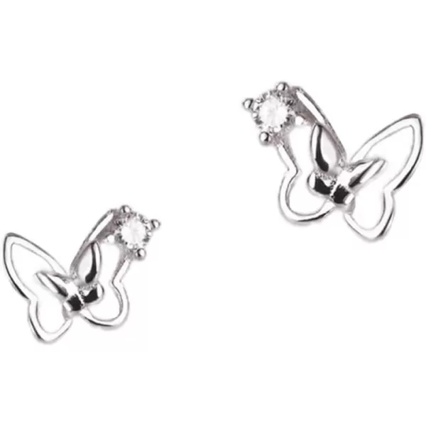 Mini CZ Butterfly Earrings Sterling Silver Small Stud for Women Girls Hypoallergenic Tiny Cute Hollow Animal Studs Cartilage Tragus Post Pin Dainty Piercing Jewelry GiftsMini CZ Butterfly Earrings Sterling Silver Small Stud for Women Girls Hypoallergenic Tiny Cute Hollow Animal Studs Cartilage Tragus Post Pin Dainty Piercing Jewelry Gifts